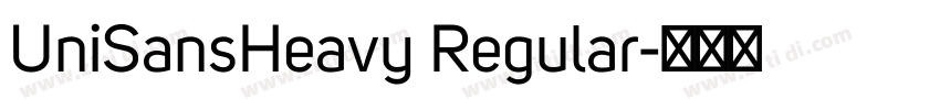 UniSansHeavy Regular字体转换